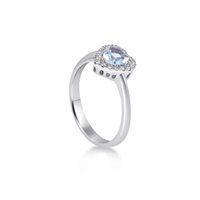 Anello Lux Gioielli Donna in Oro bianco Acquamarina ANLK3383AM;045;BI